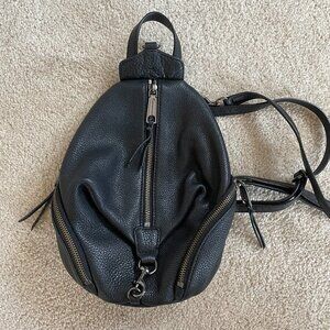 Rebecca Minkoff Mini Julian Backpack in Black Leather